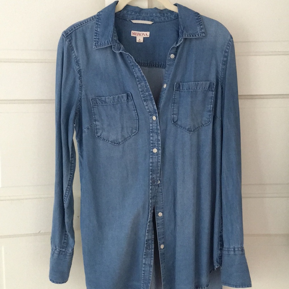Chambray/Denim Button Down Shirt